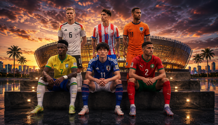 Brasil - Japón Alemania - Paraguay y Países Bajos - Marruecos