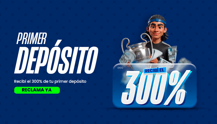 ¡Bono del 300% en tu primer depósito!